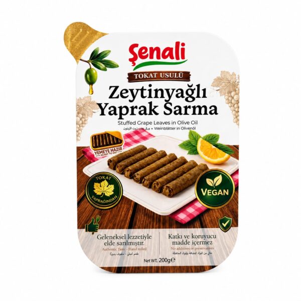 Şenali Zeytinyağlı Yaprak Sarma Tokat Usulü Folyo Tabakta 200 gr